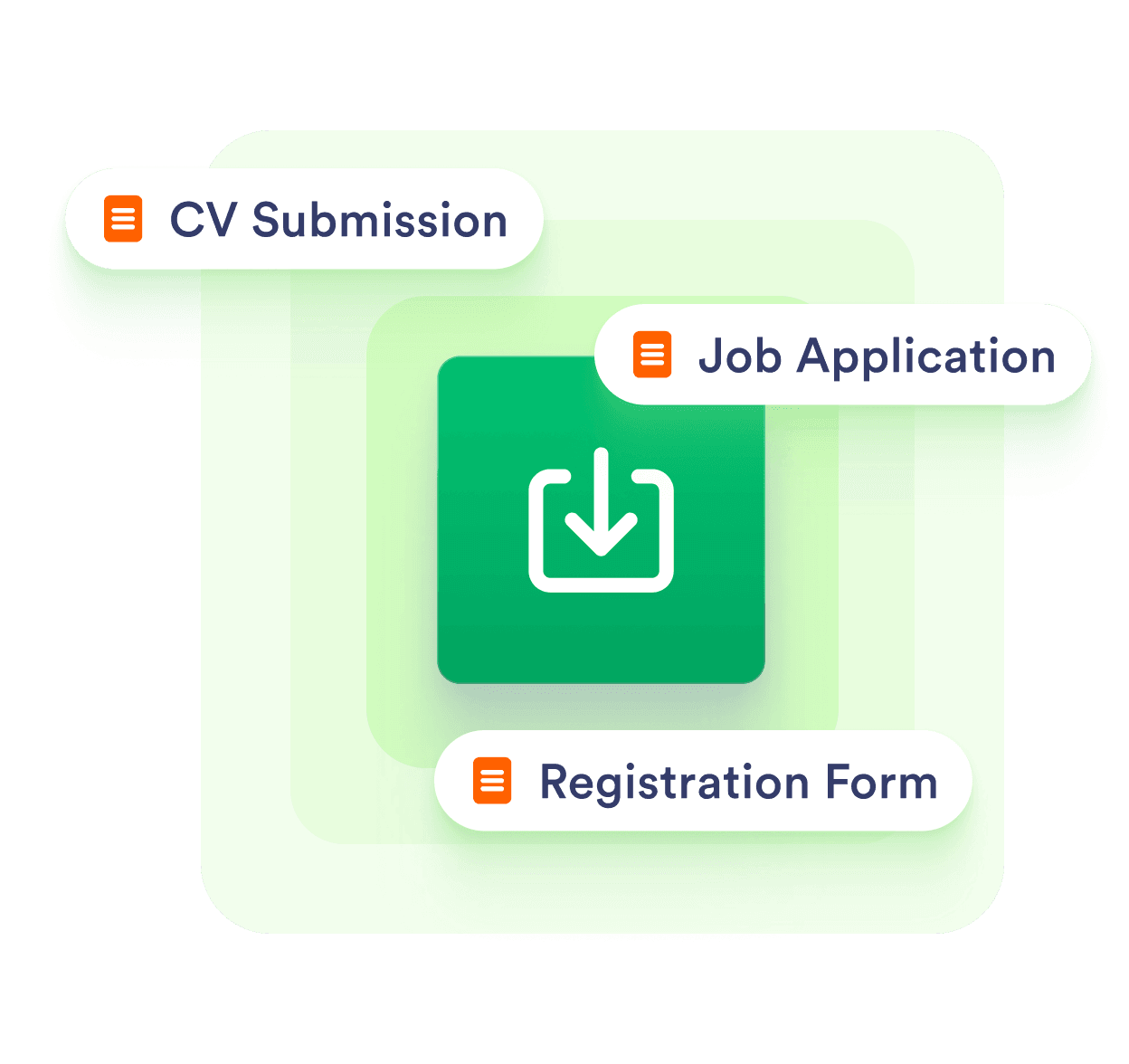import option is shown and 3 different form around it