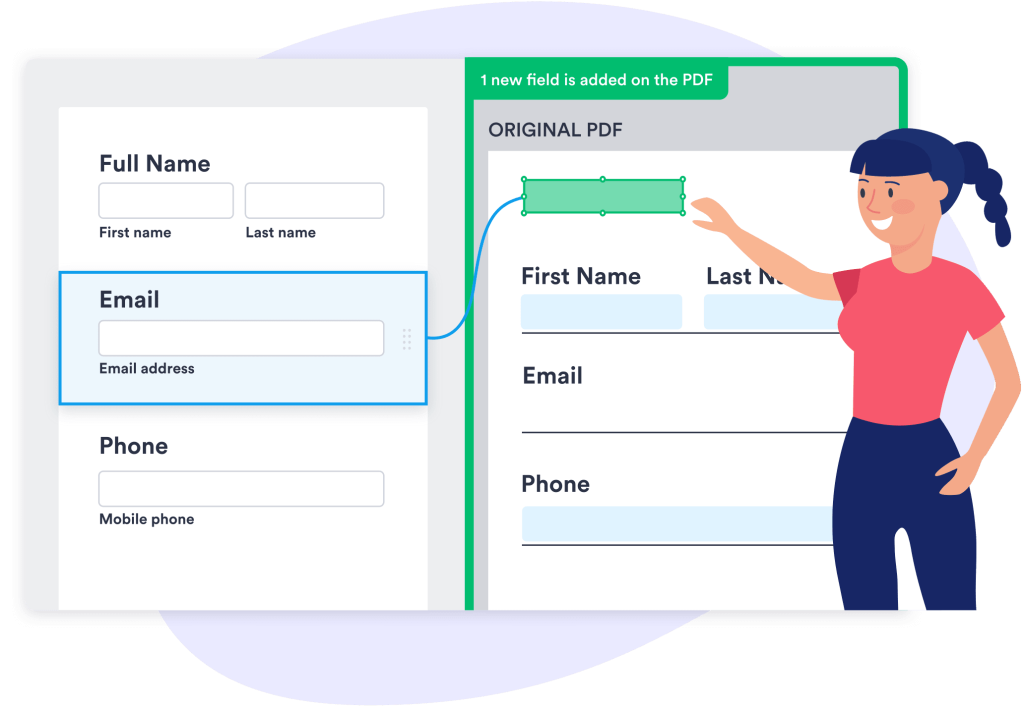 Add and map PDF form fields