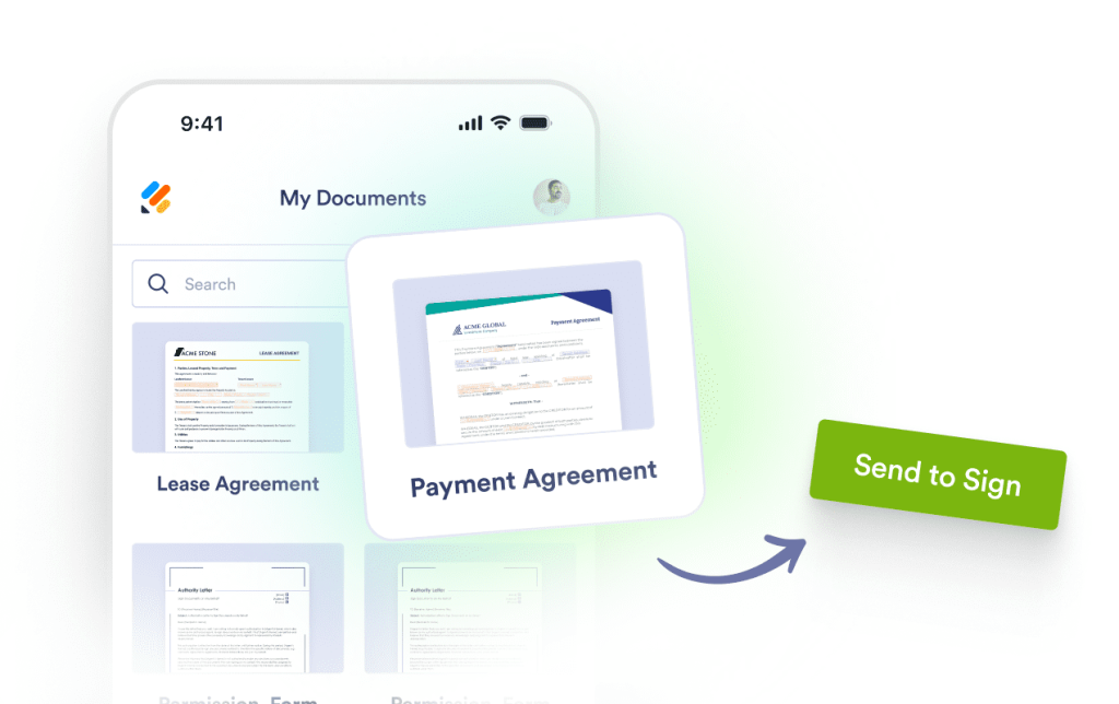 Sign existing documents
