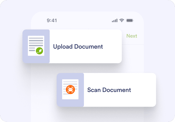 Upload or scan your document