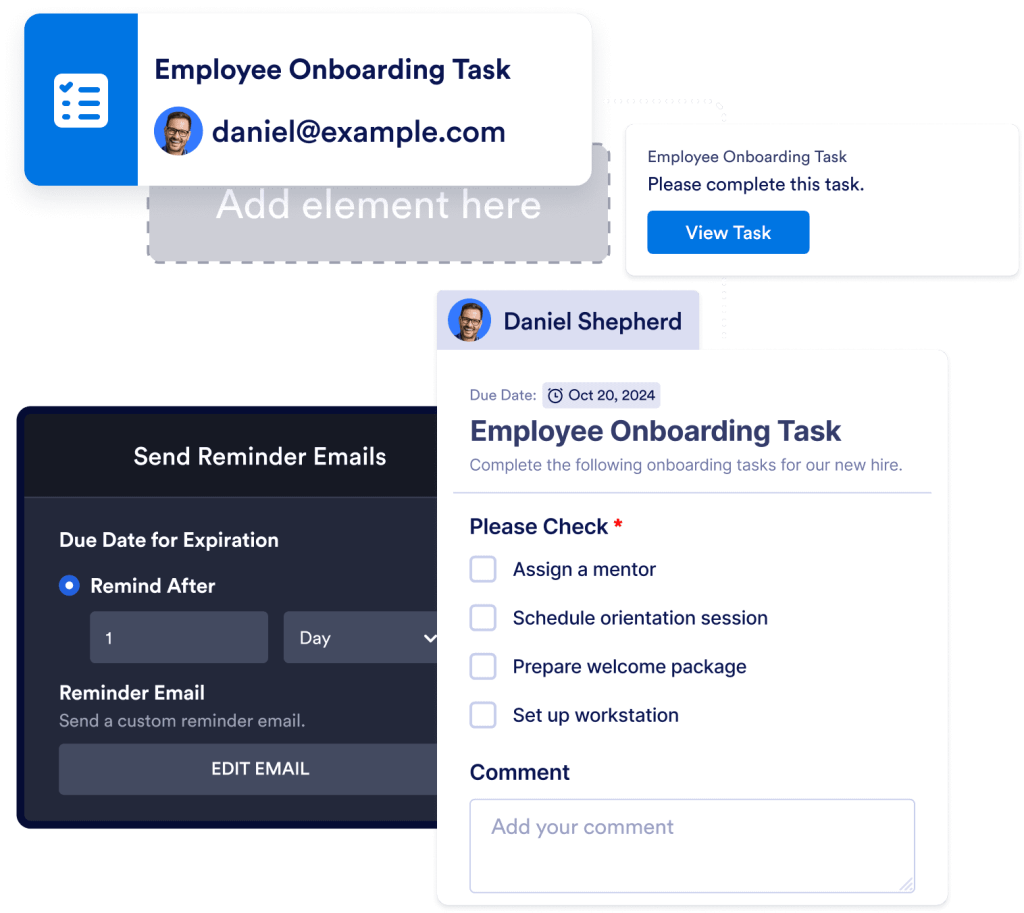 Send task and approval reminders