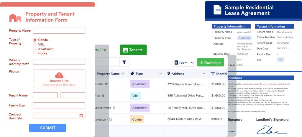 Property and Tenant Info Form