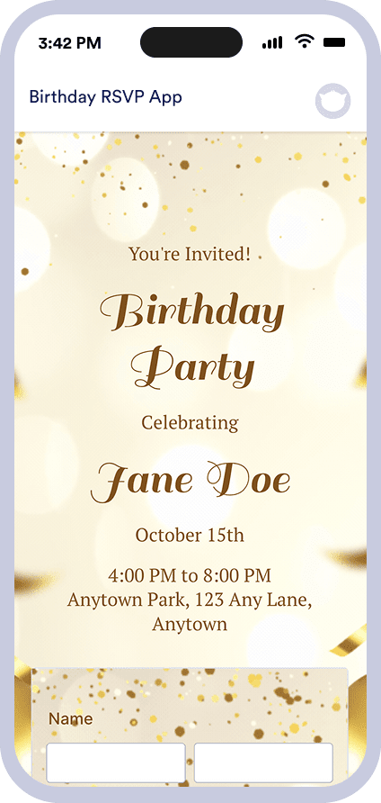 Birthday RSVP Software
