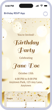 Birthday RSVP Software