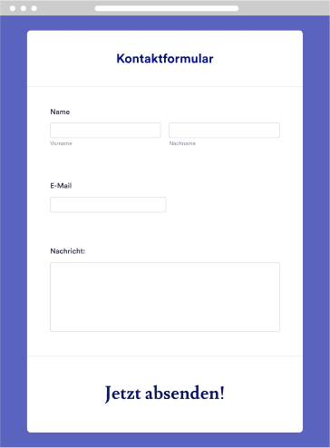 Schickes Kontaktformular im Briefdesign