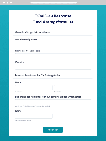 COVID-19 Response Fund Antragsformular