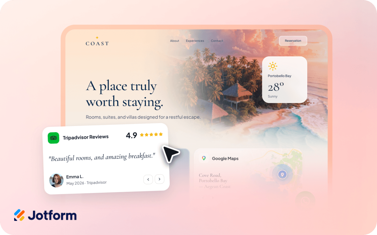 Add powerful widgets to your website