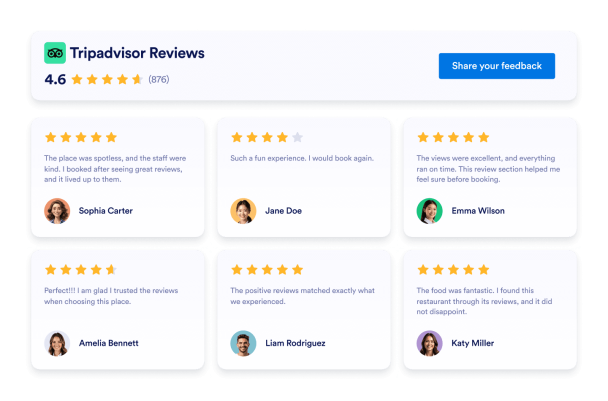 Customize How Tripadvisor Reviews Appear on Your Website