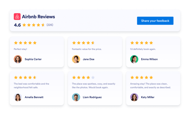 Customize How Airbnb Reviews Appear on Your Website