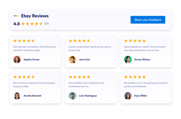 Customize How Ebay Reviews Appear on Your Website