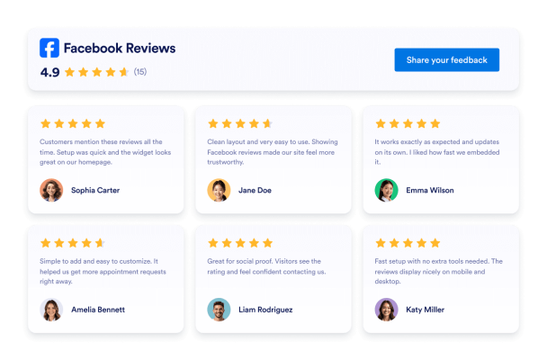 Show Facebook Reviews Where Customers Evaluate Your Business