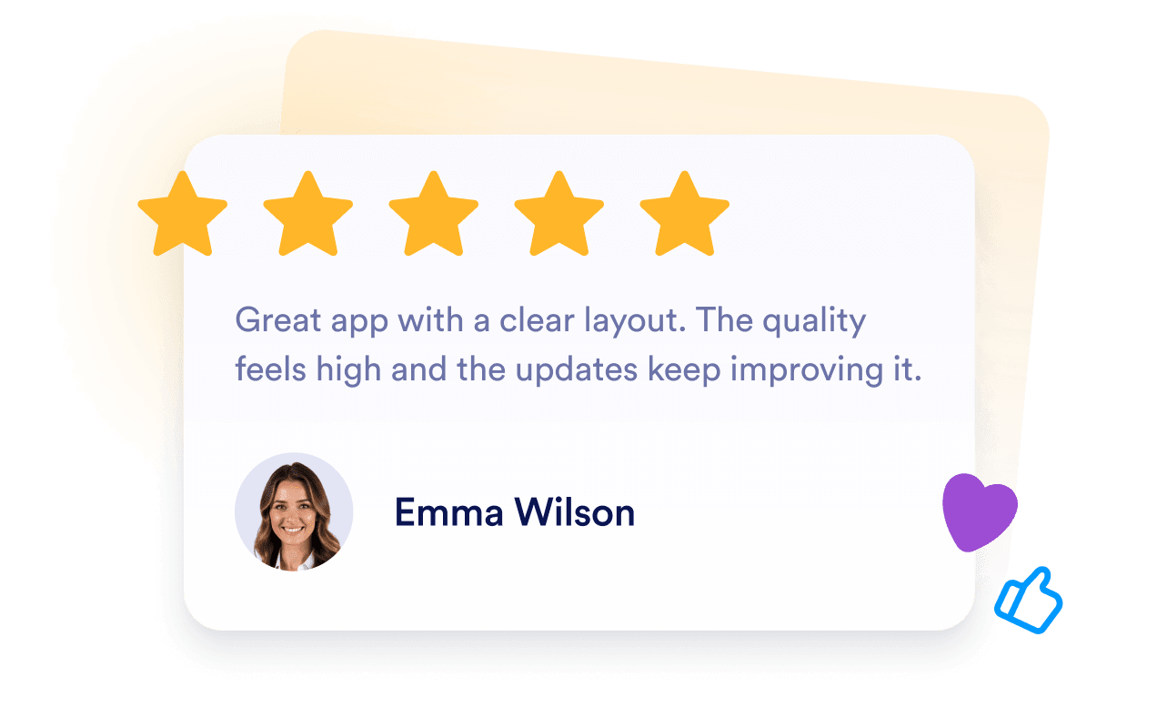 Build credibility with real App Store reviews