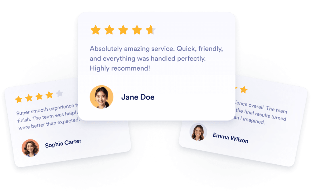 Build credibility with real testimonials