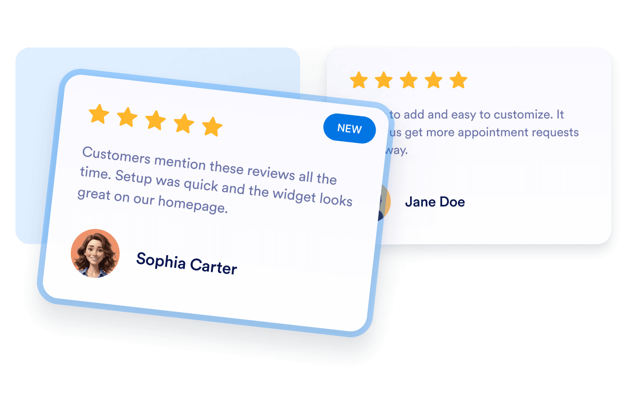 Keep your website updated with live reviews