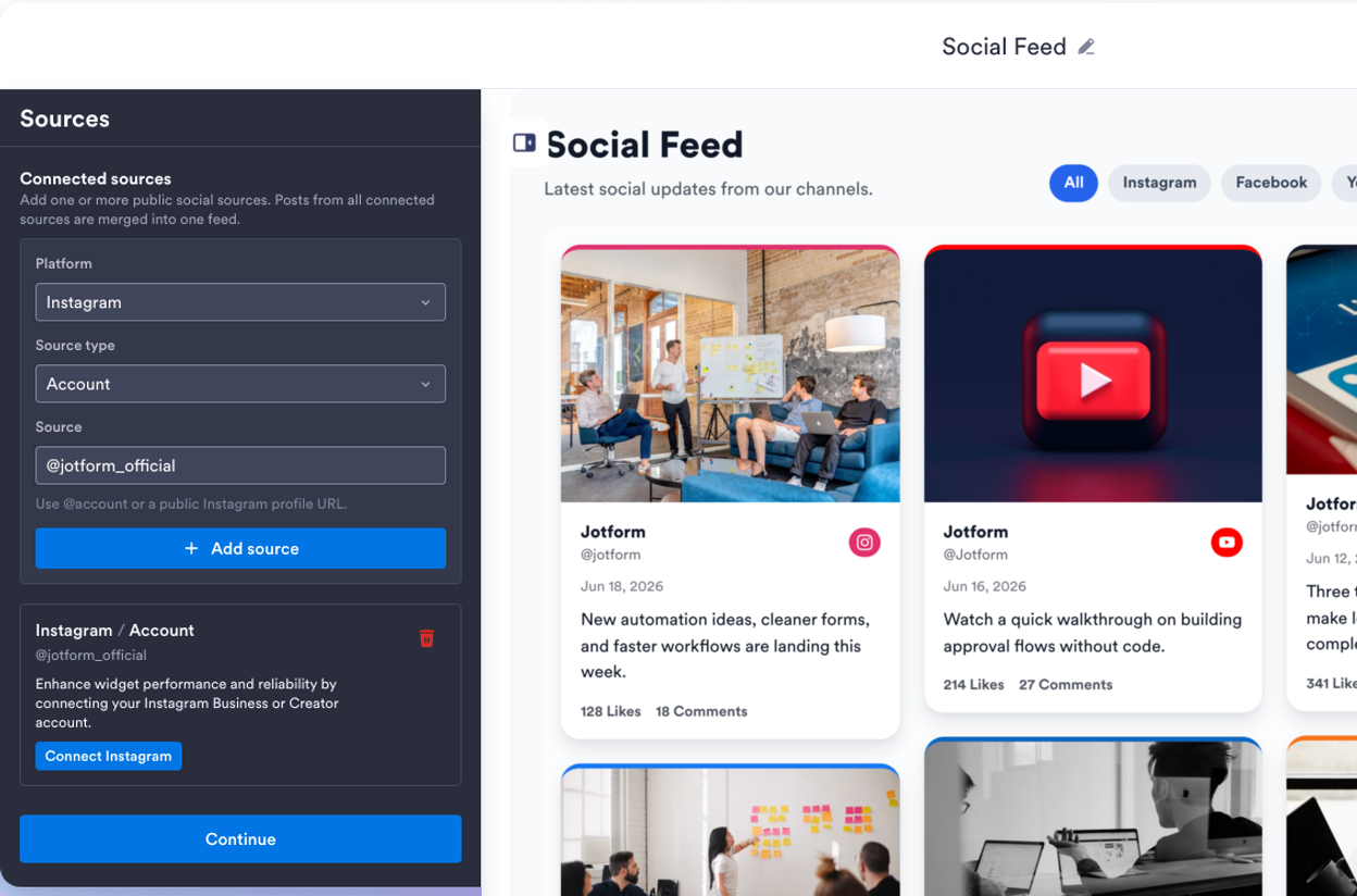 Connect a public source