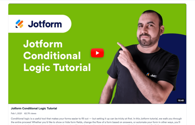 Single Video Example