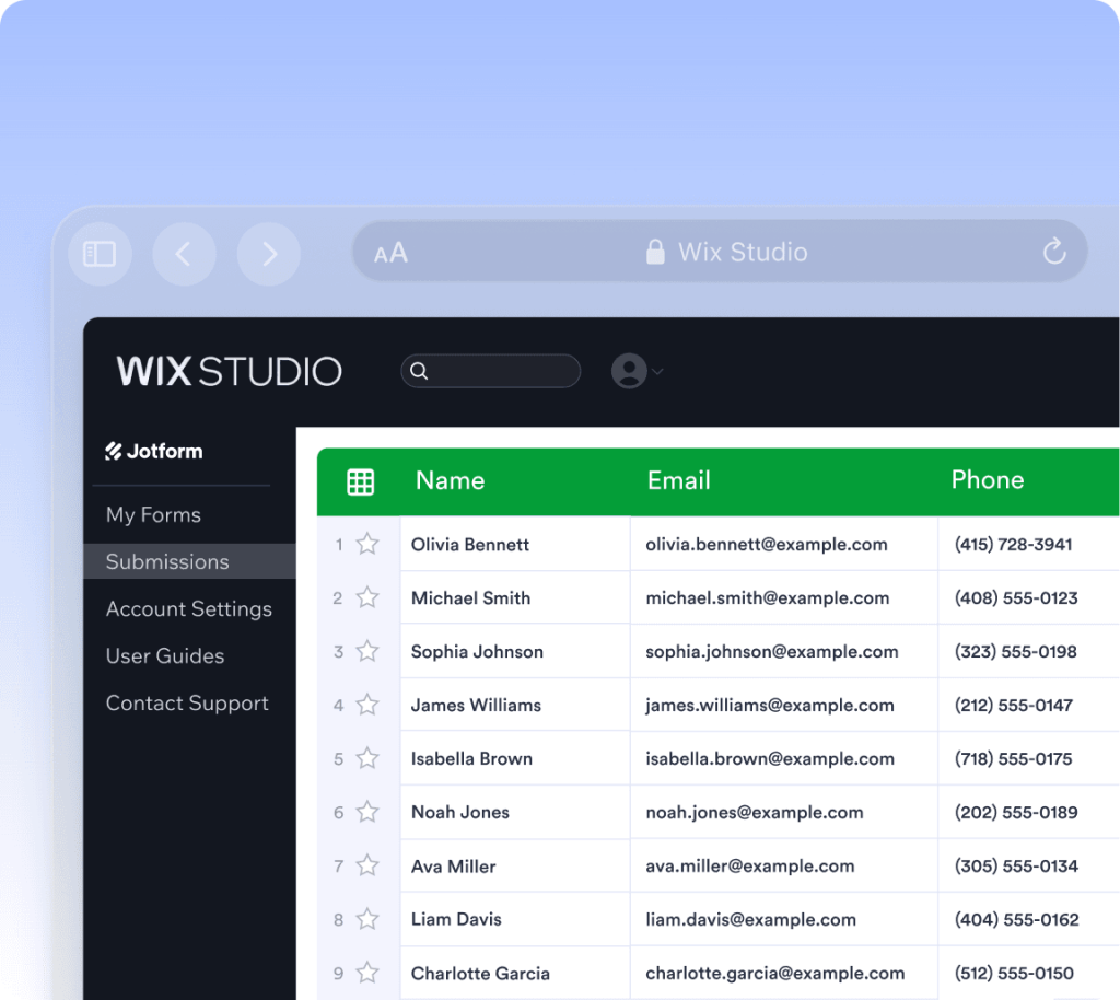 Manage form submissions from the Wix dashboard