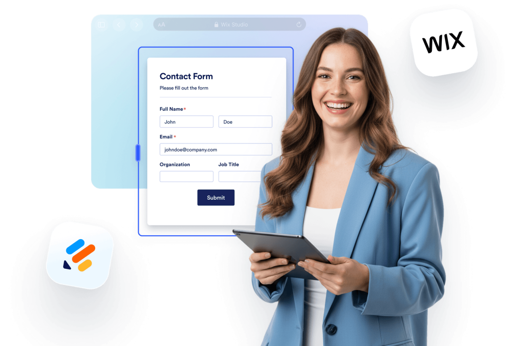 Jotform forms embedded in a Wix site