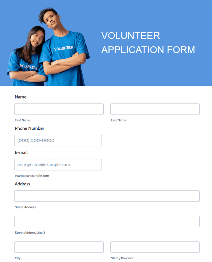 Volunteer Application Form