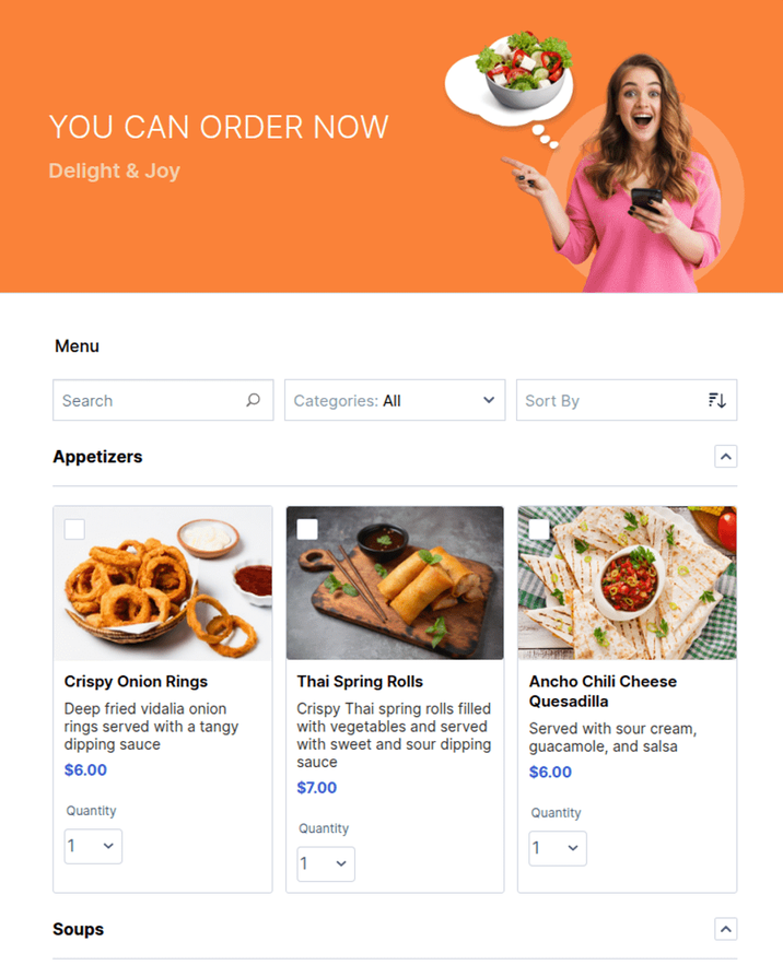 Restaurant Order Form