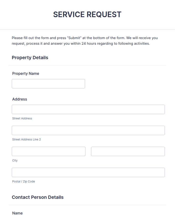 Service Request Form