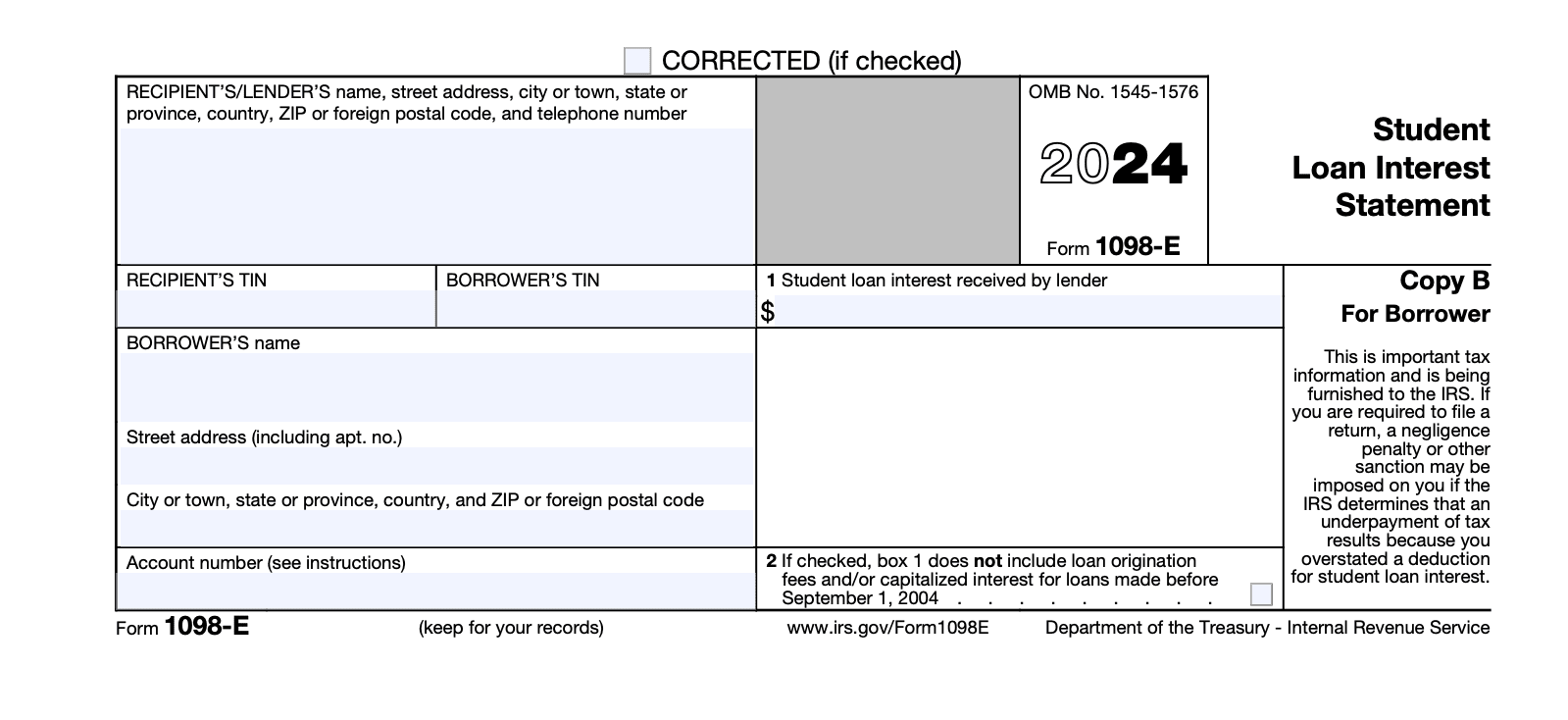 1098-E Form