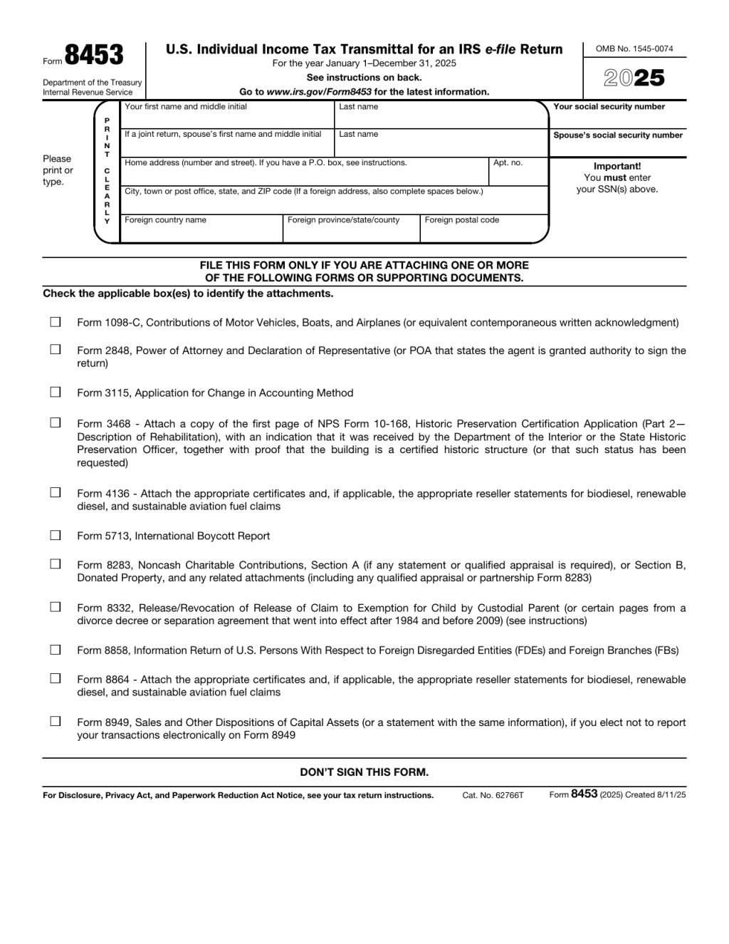 8453 Form