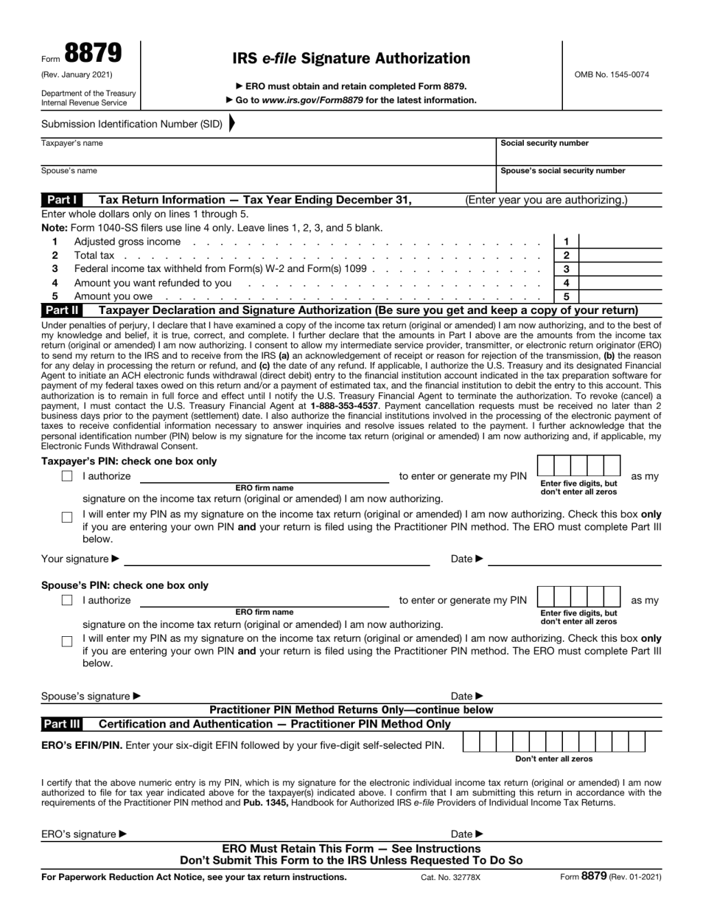 8879 Form