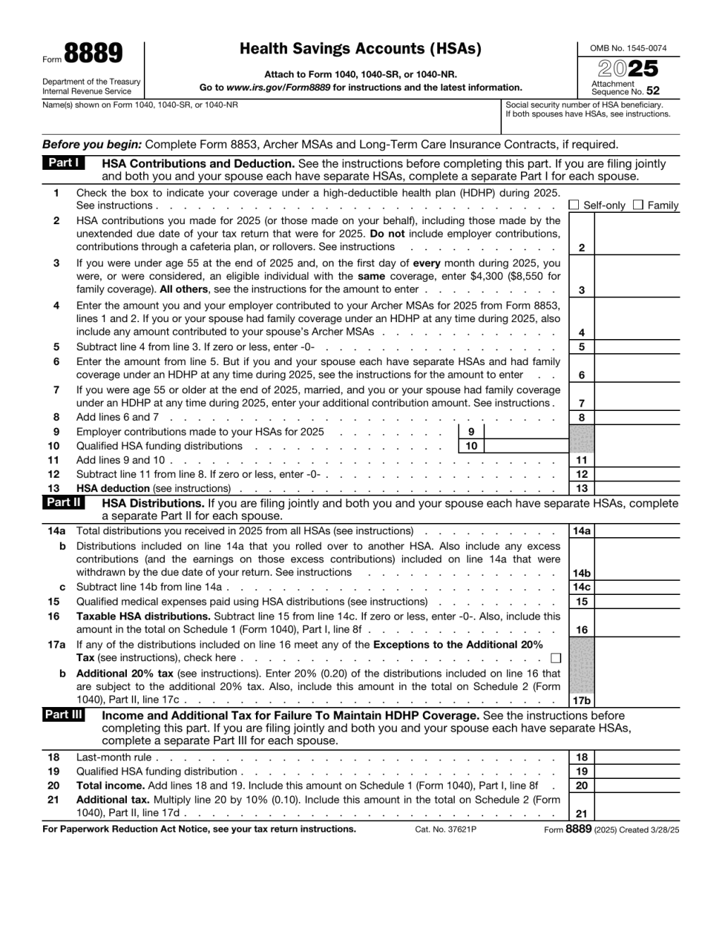 8889 Form