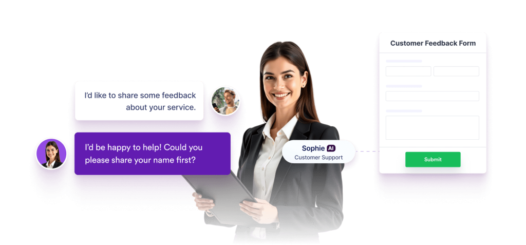 Custom forms + chat in one platform