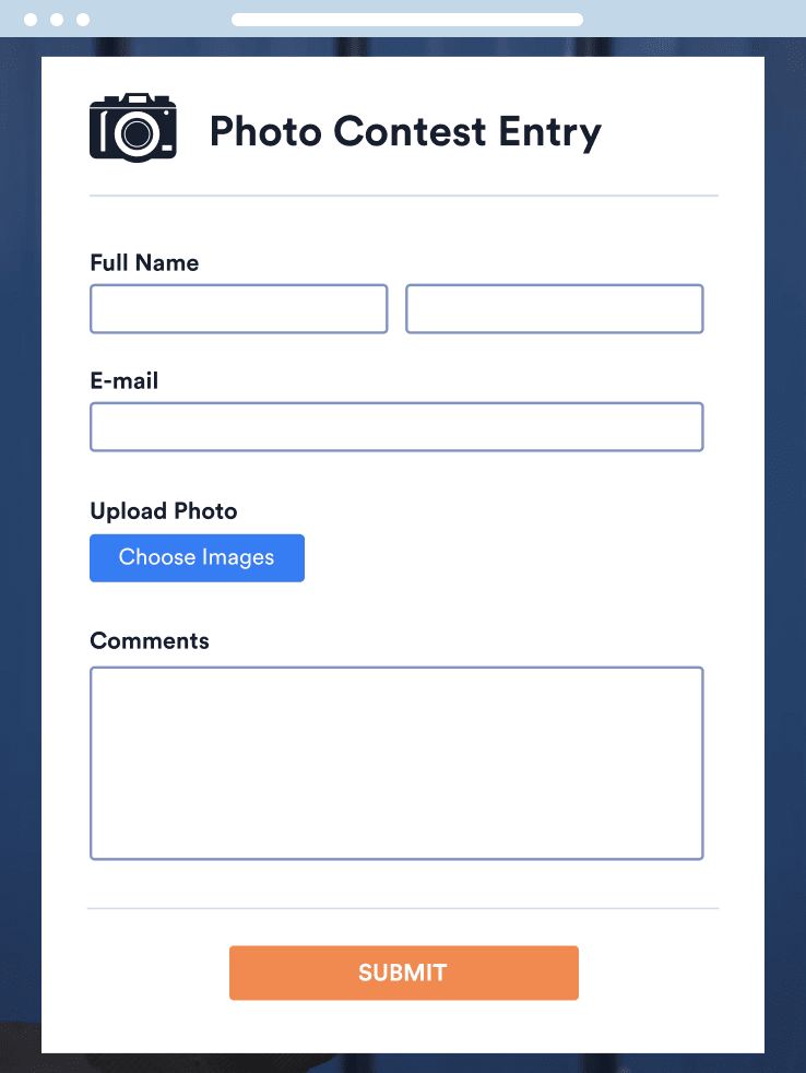 Photo Contest Entry Form