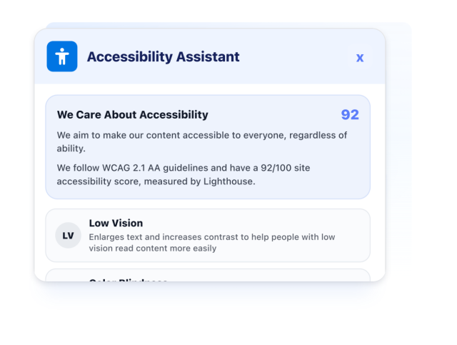Match the Accessibility Assistant to Your Website