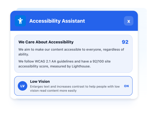 Give Visitors One-Click Accessibility Presets