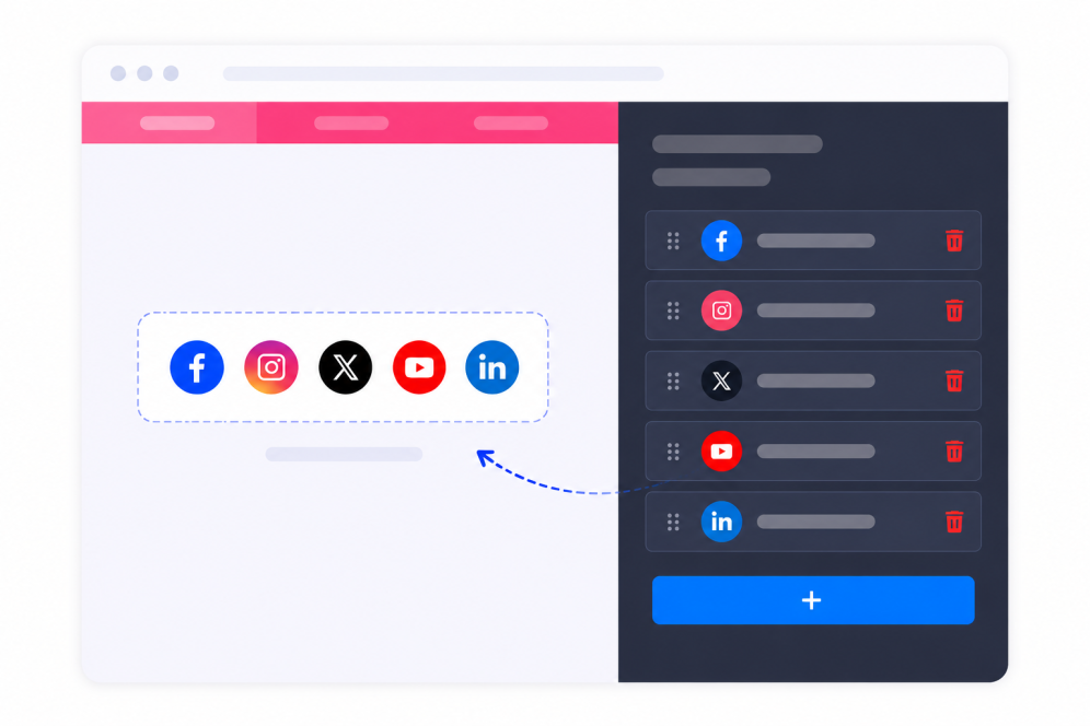 Add your social links