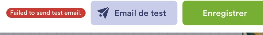 Workflow: Erreur lors de lenvoi de mail de test Image 1 Screenshot 20