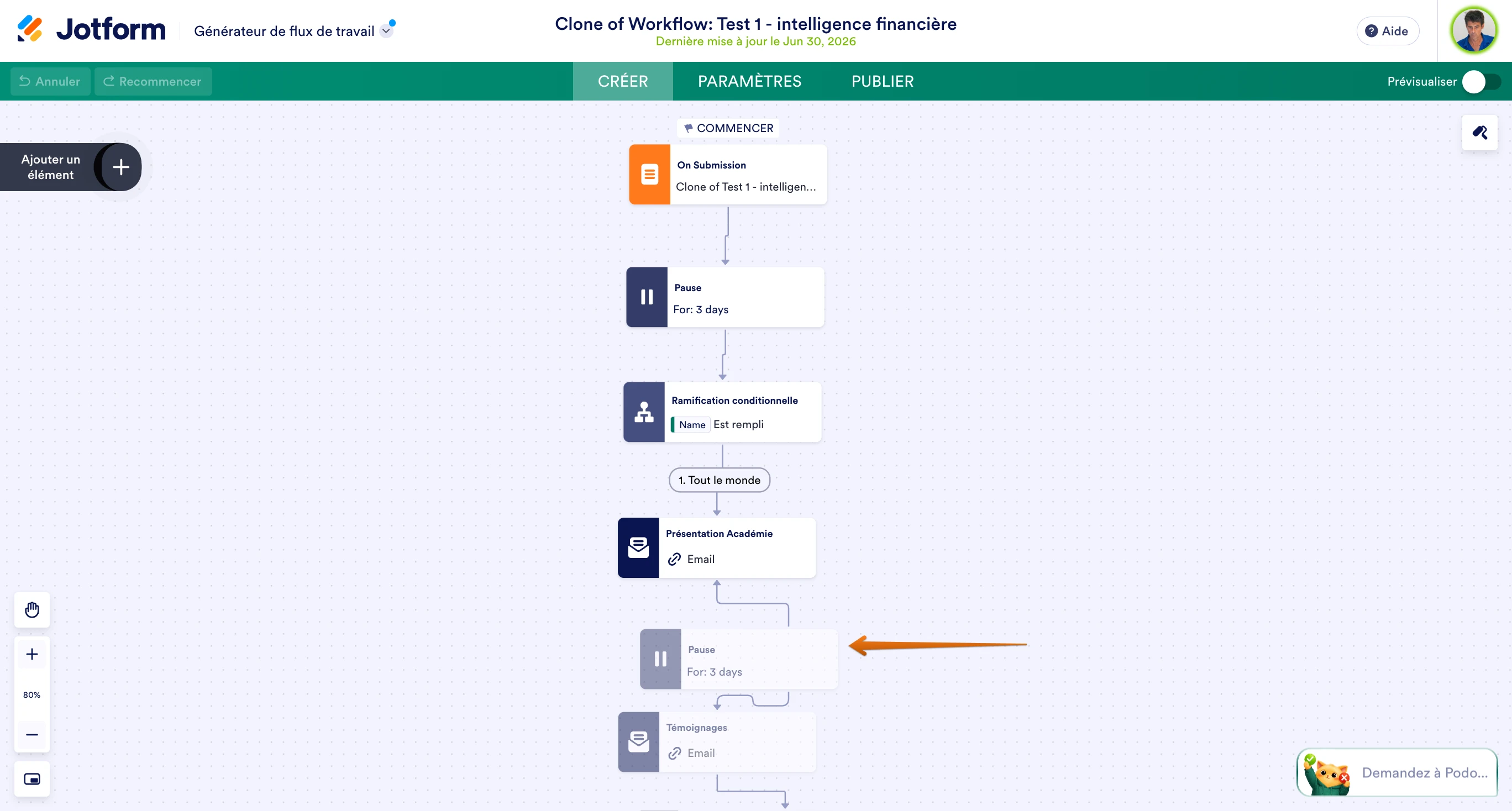 Workflow: Erreur lors de lenvoi de mail de test Image 1 Screenshot 20