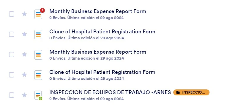 Aparecen formularios que no tengo creados entre Mis formularios Image 1 Screenshot 20