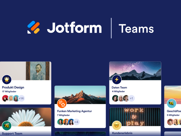 Ankündigung von Jotform Teams