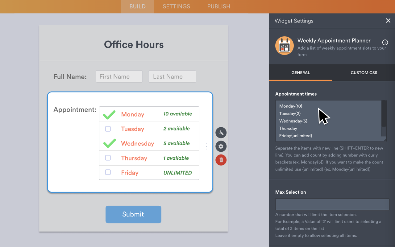 Weekly Appointment Planner Screenshot 3