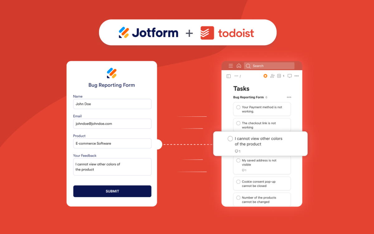 Jotform + Todoist Integration | Form Builder for Todoist
