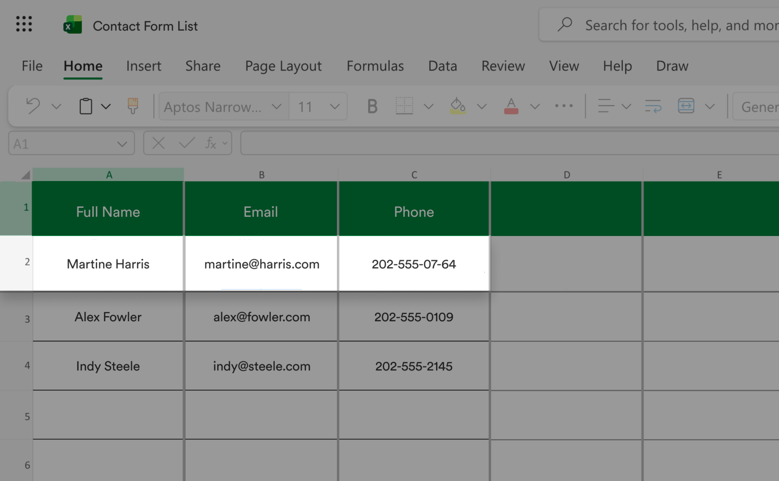 Microsoft Excel Screenshot 6