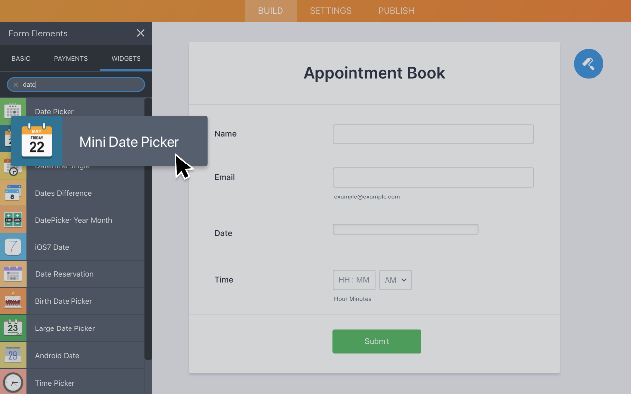Mini Date Picker Screenshot 2