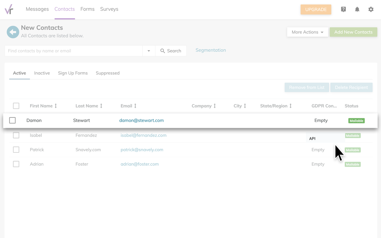 VerticalResponse Screenshot 4