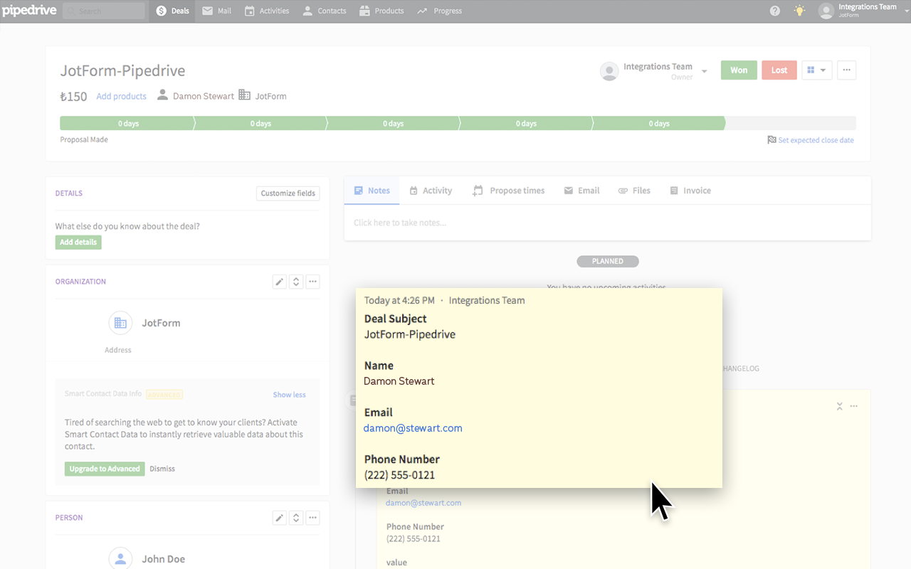 Pipedrive Integration Screenshot 4