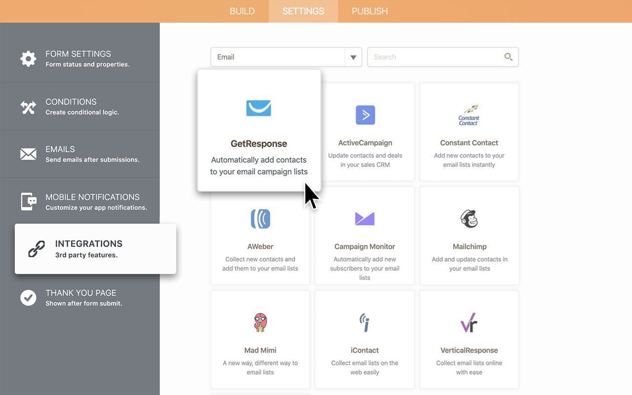 GetResponse Integration Screenshot 2