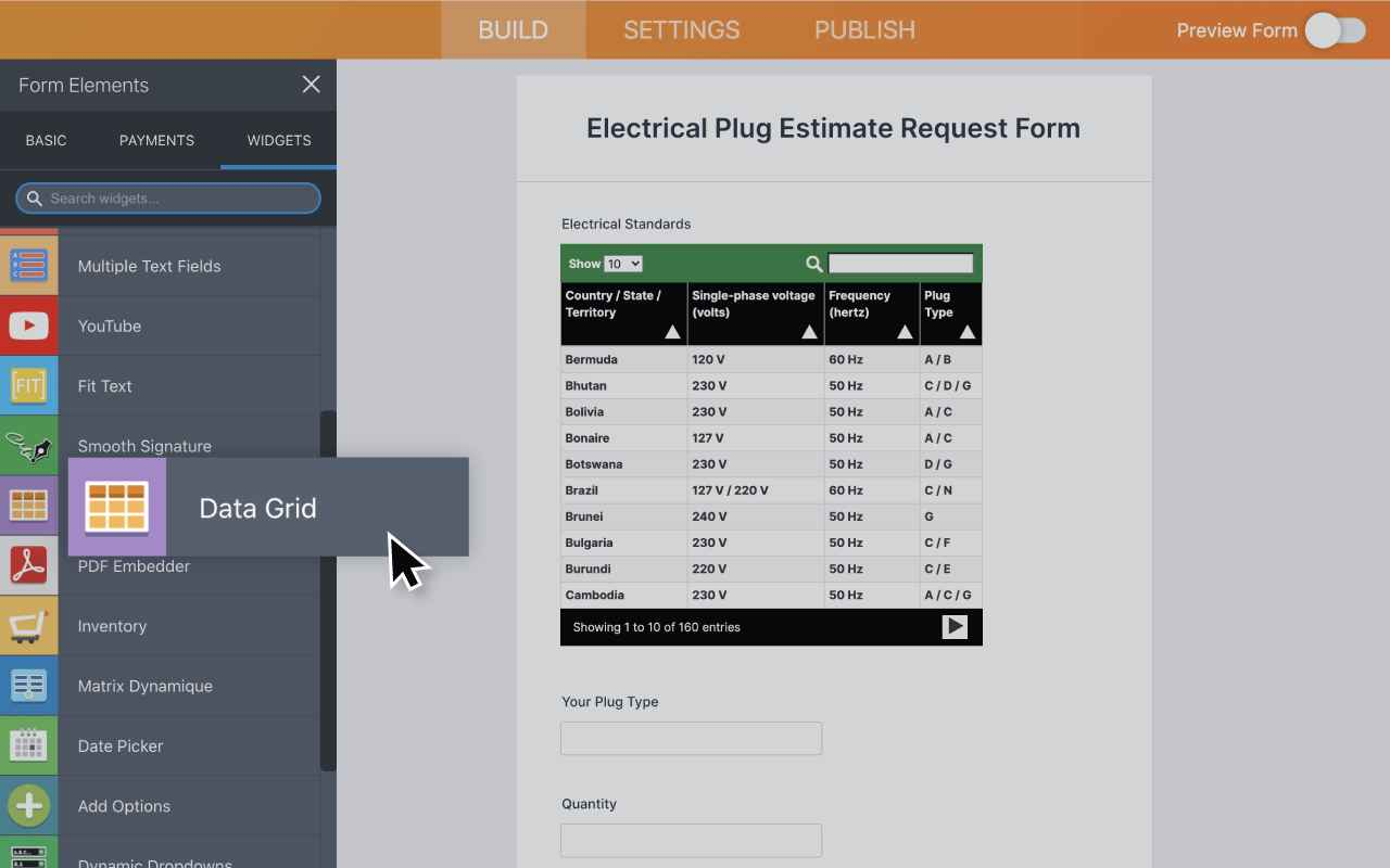 Data Grid Screenshot 2
