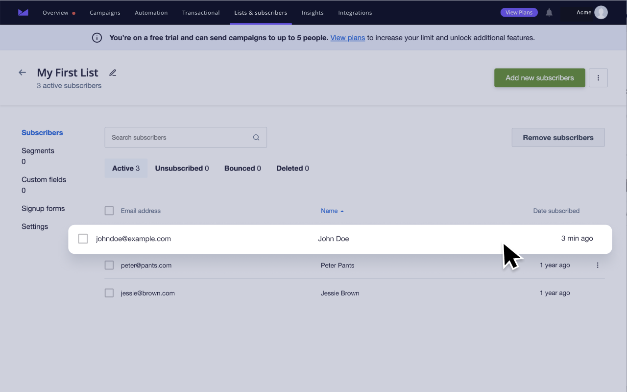 Campaign Monitor Screenshot 5