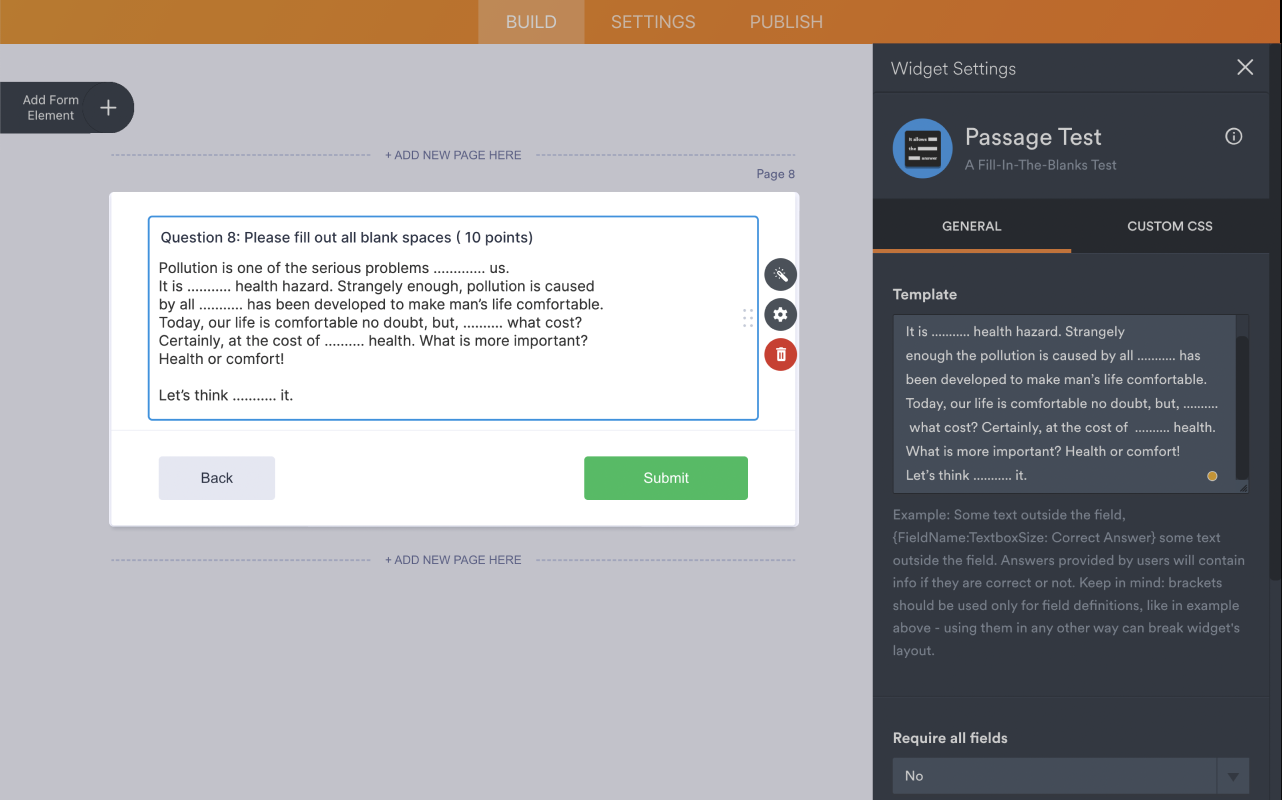 Passage Test Screenshot 3