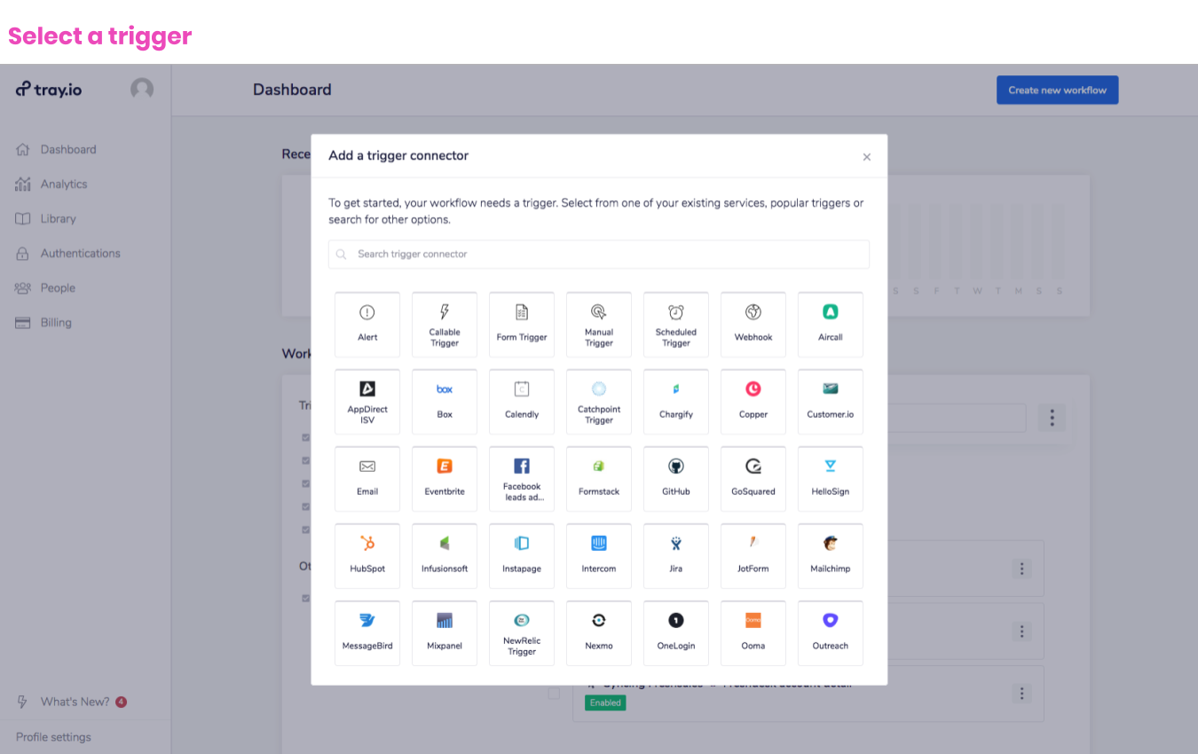 Tray io Integration Screenshot 1