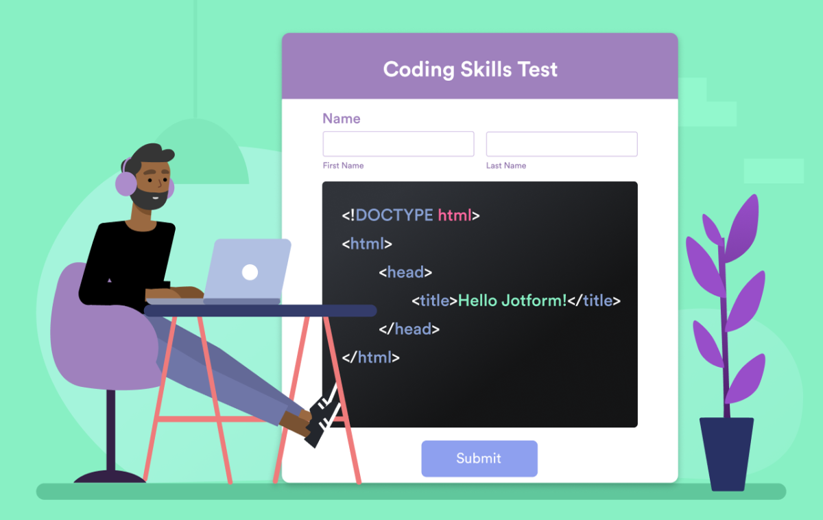 Nwi Code Examples محرر الكود - أدوات النماذج | Jotform